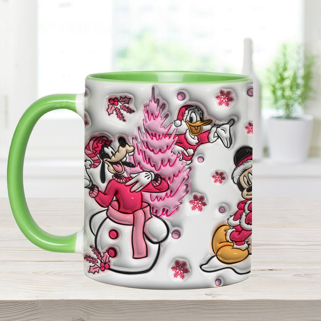 Personalized Christmas Mouse Accent Mug Custom Name Gift Accent Mug GradoCreations