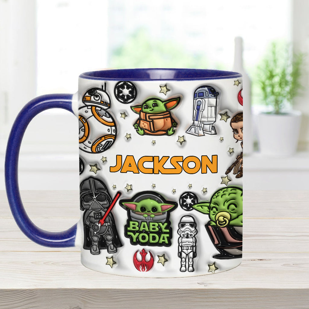 Personalized The Force Accent Mug Custom Name Gift for Star Wars Fans Accent Mug GradoCreations