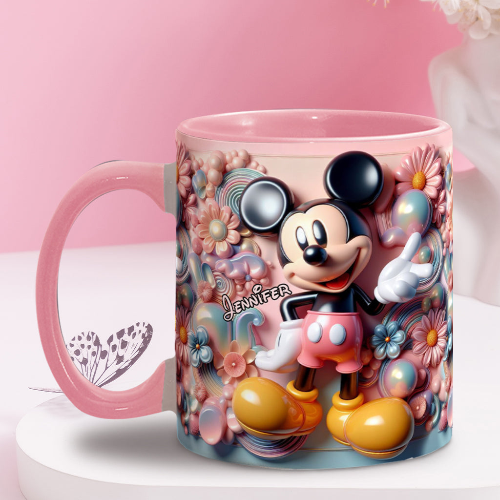 Personalized Ceramic Accent Mug with Magical Mouse Design for Christmas or Birthday Accent Mug GradoCreations