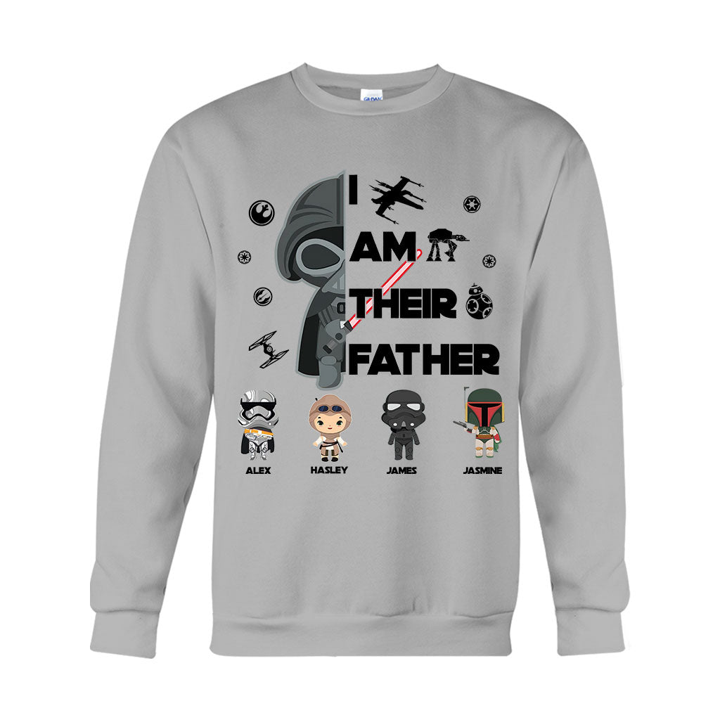 Personalized Star Wars T-Shirt & Hoodie Gift for Dad | Custom Names T-shirt & Hoodie GradoCreations