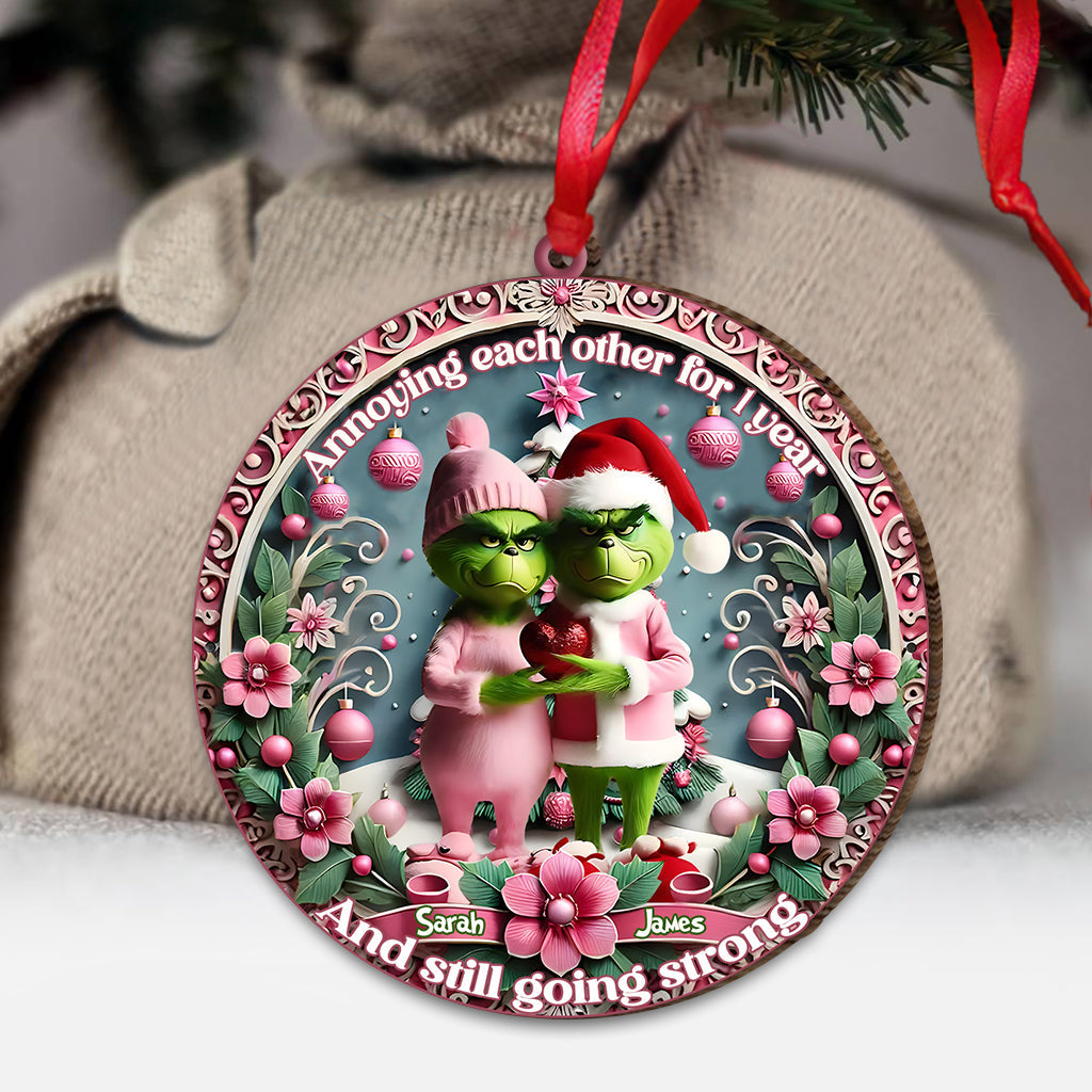 Personalized Christmas Ornament Custom Name Gift for Couple Ornament GradoCreations