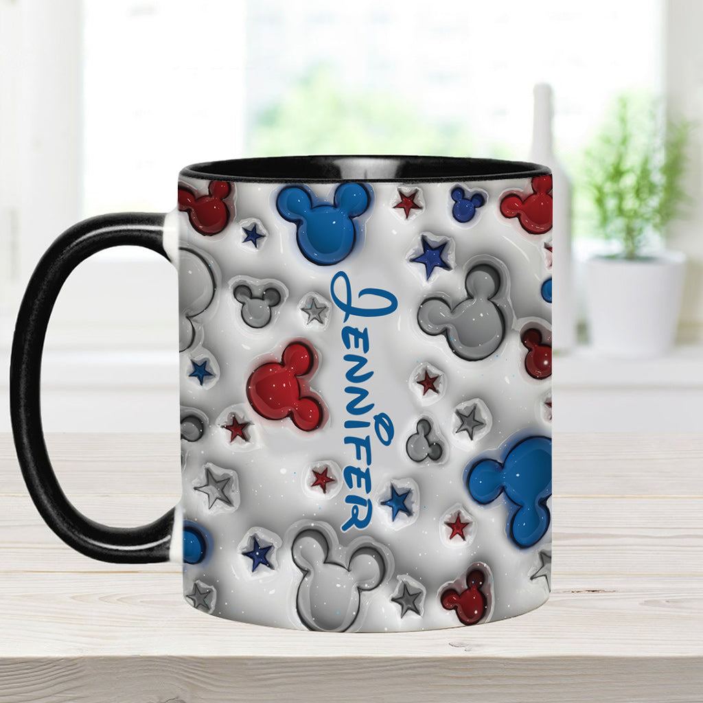 Personalized Mickey Mouse Accent Mug Custom Name Star Design Gift Accent Mug GradoCreations