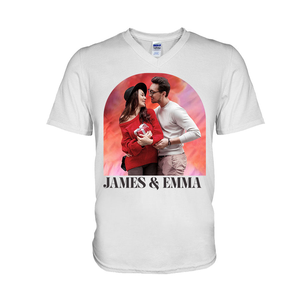 Personalized Couple T-shirt & Hoodie Custom Names Gift for Valentine’s Day T-shirt & Hoodie GradoCreations