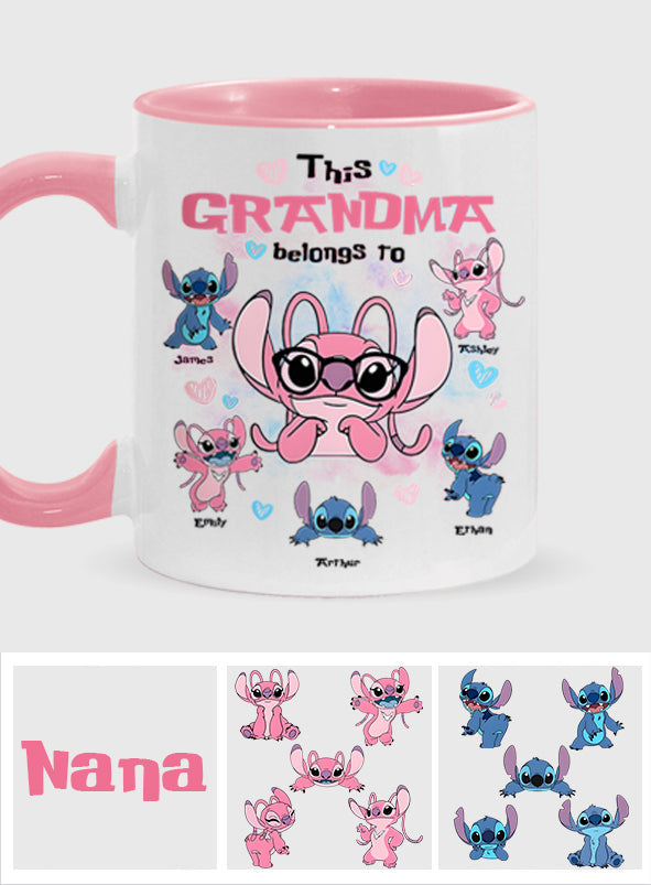 Personalized Accent Mug This Grandma Belongs To Custom Name Gift Accent Mug GradoCreations