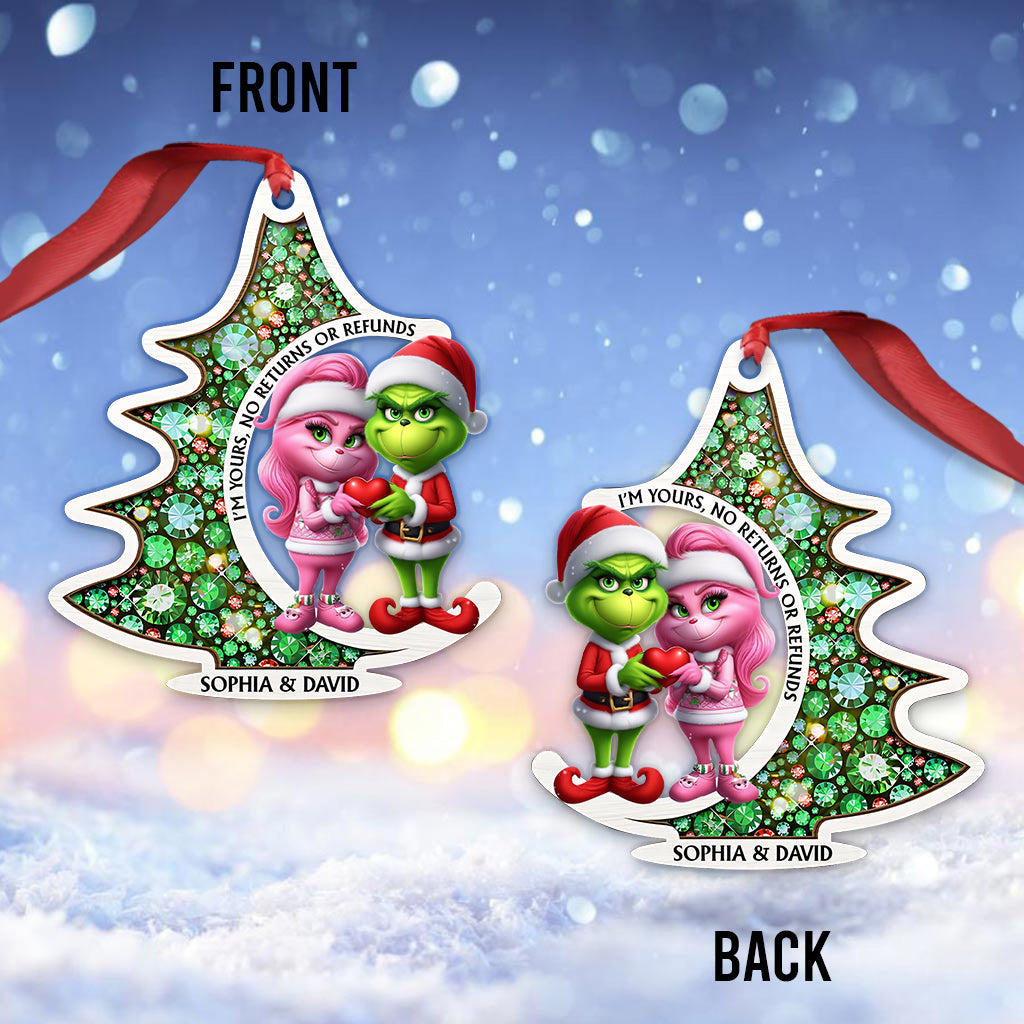 Personalized Grinch Christmas Tree Ornament Custom Gift Ornament GradoCreations