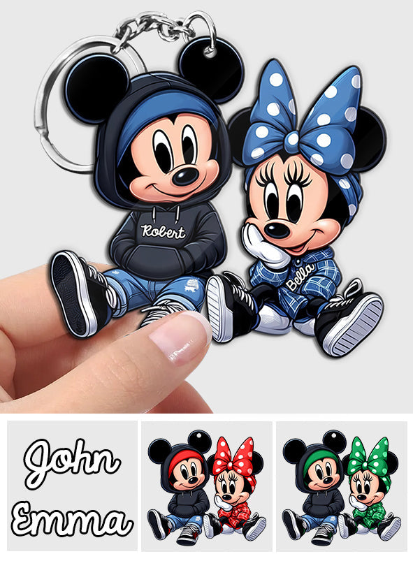 Personalized Chicano Mouse Keychain Custom Name Gift Keychain GradoCreations