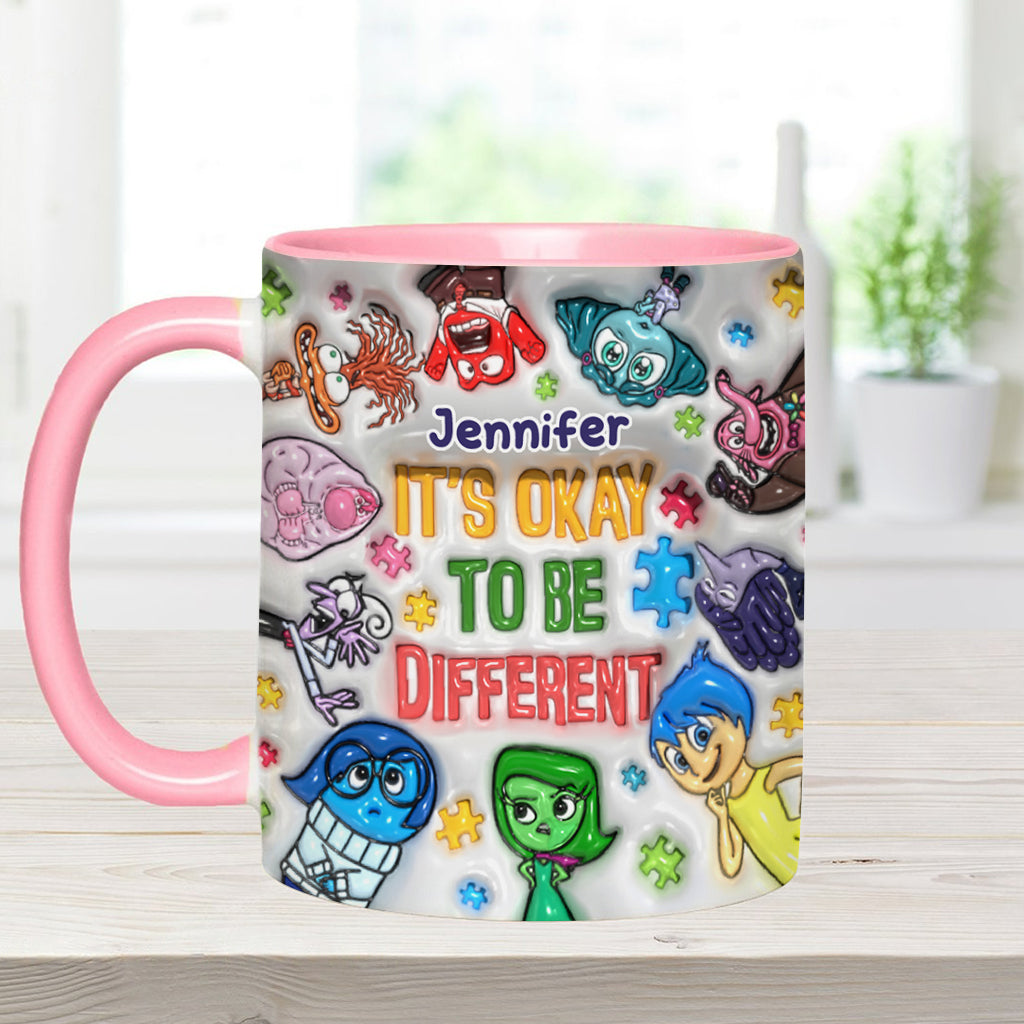 Personalized Autism Awareness Accent Mug Custom Name Gift for Kids Accent Mug GradoCreations