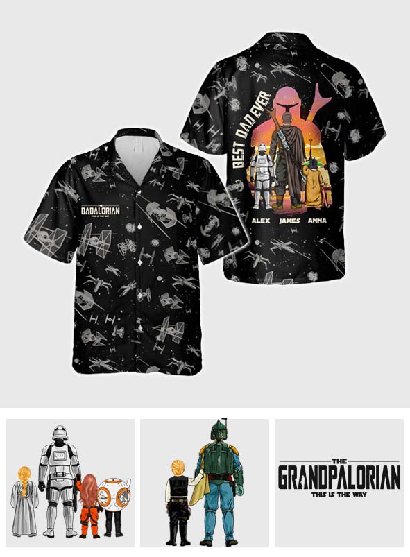 Personalized Dadalorian Hawaiian Shirt for Best Dad Ever Gift Hawaiian Shirt GradoCreations