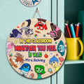 Personalized Round Wood Sign Classroom Decor Gift for Teacher Round Wood Sign GradoCreations