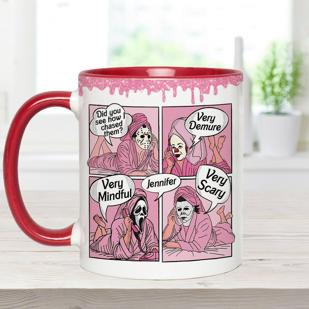 Personalized Spooky Accent Mug Custom Name Unique Gift Accent Mug GradoCreations