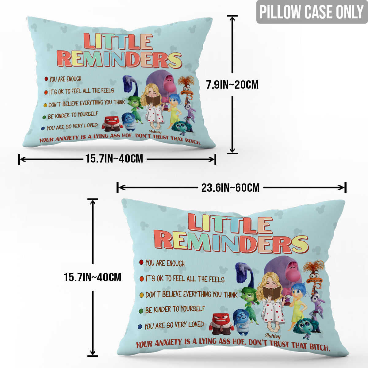 Personalized Little Reminders Pillow Cover for Unique Gift Rectangle Pillow Cover GradoCreations