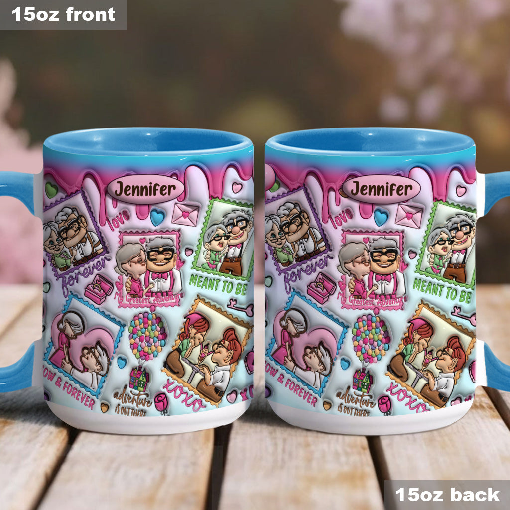 Personalized Two-Tone Accent Mug Custom Name Gift for Couples Accent Mug GradoCreations