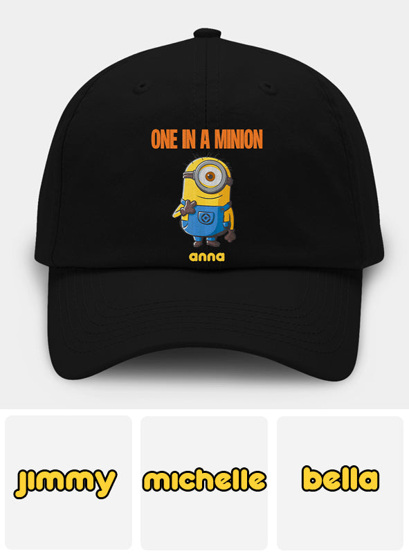 Personalized One In A Minion Embroidered Cap Gift for Kids Embroidered Classic Cap GradoCreations