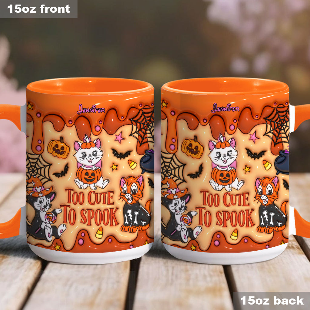 Personalized Halloween Accent Mug Cute Cat Design Gift Accent Mug GradoCreations
