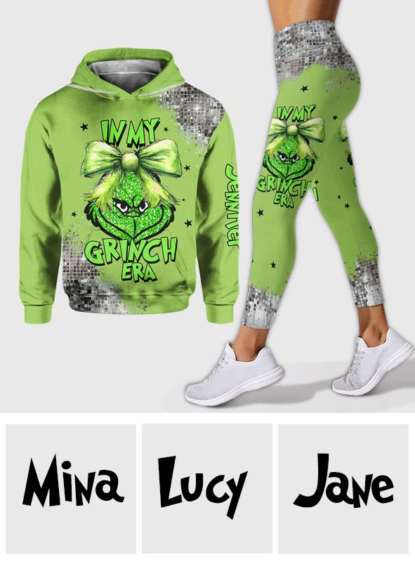 Personalized Grinch Era Hoodie and Leggings Set Gift for Christmas Hoodie & Leggings GradoCreations