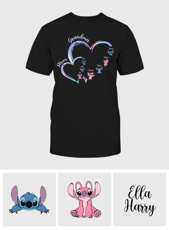 Personalized Grandma T-Shirt & Hoodie with Ohana Design for Family Gifts T-shirt & Hoodie GradoCreations