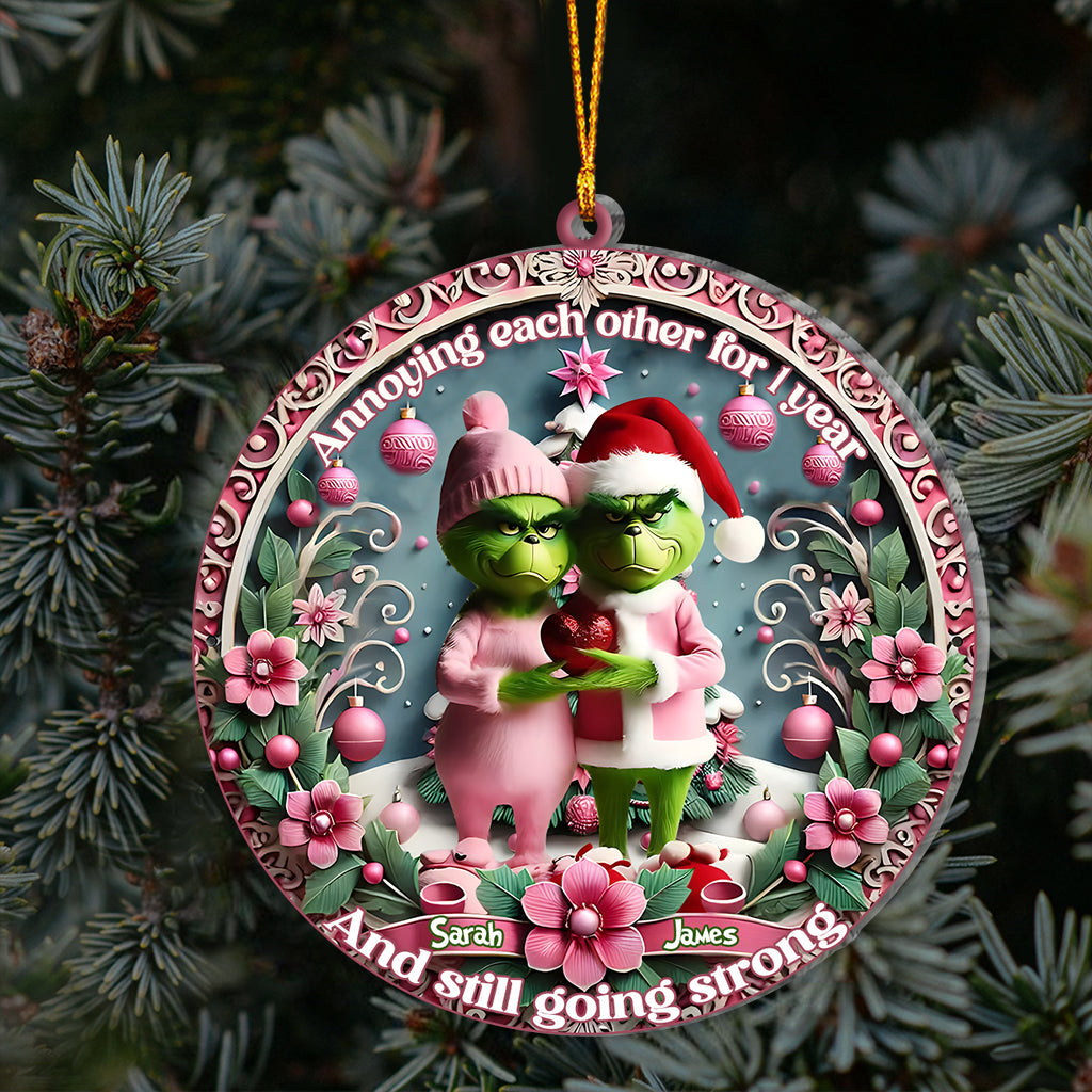 Personalized Christmas Ornament Custom Name Gift for Couple Ornament GradoCreations