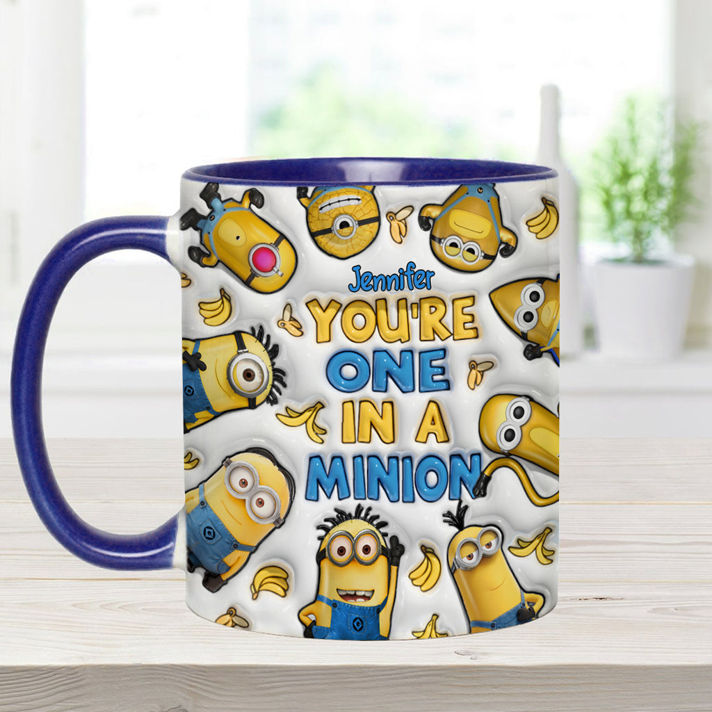 Personalized Minion Accent Mug Custom Name Gift for Birthday Accent Mug GradoCreations