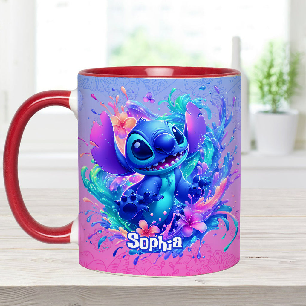 Personalized Ohana Accent Mug Custom Name Gift for Mom Accent Mug GradoCreations