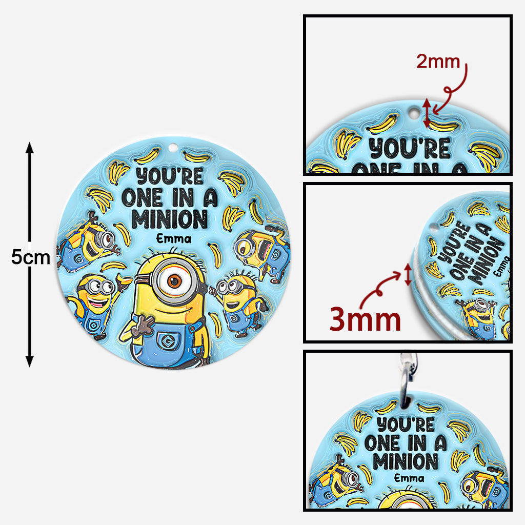 Personalized Keychain You're One In A Minion Gift for Kids Keychain GradoCreations