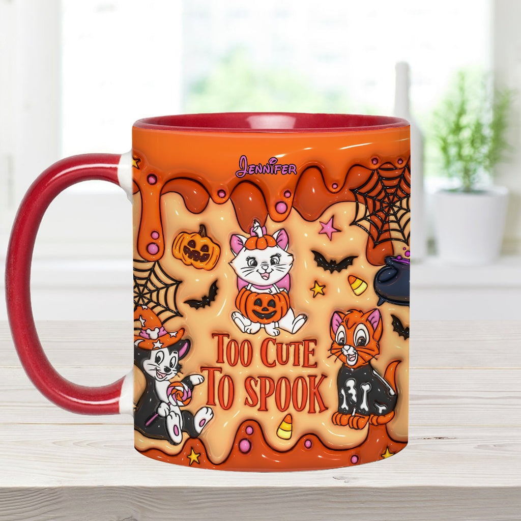 Personalized Halloween Accent Mug Cute Cat Design Gift Accent Mug GradoCreations