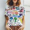 Personalized All Over Shirt with Fun 'All The Feels' Design for Kids All Over Shirt GradoCreations