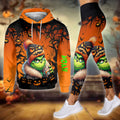 Personalized Halloween Grinch Hoodie & Leggings Set Gift Hoodie & Leggings GradoCreations