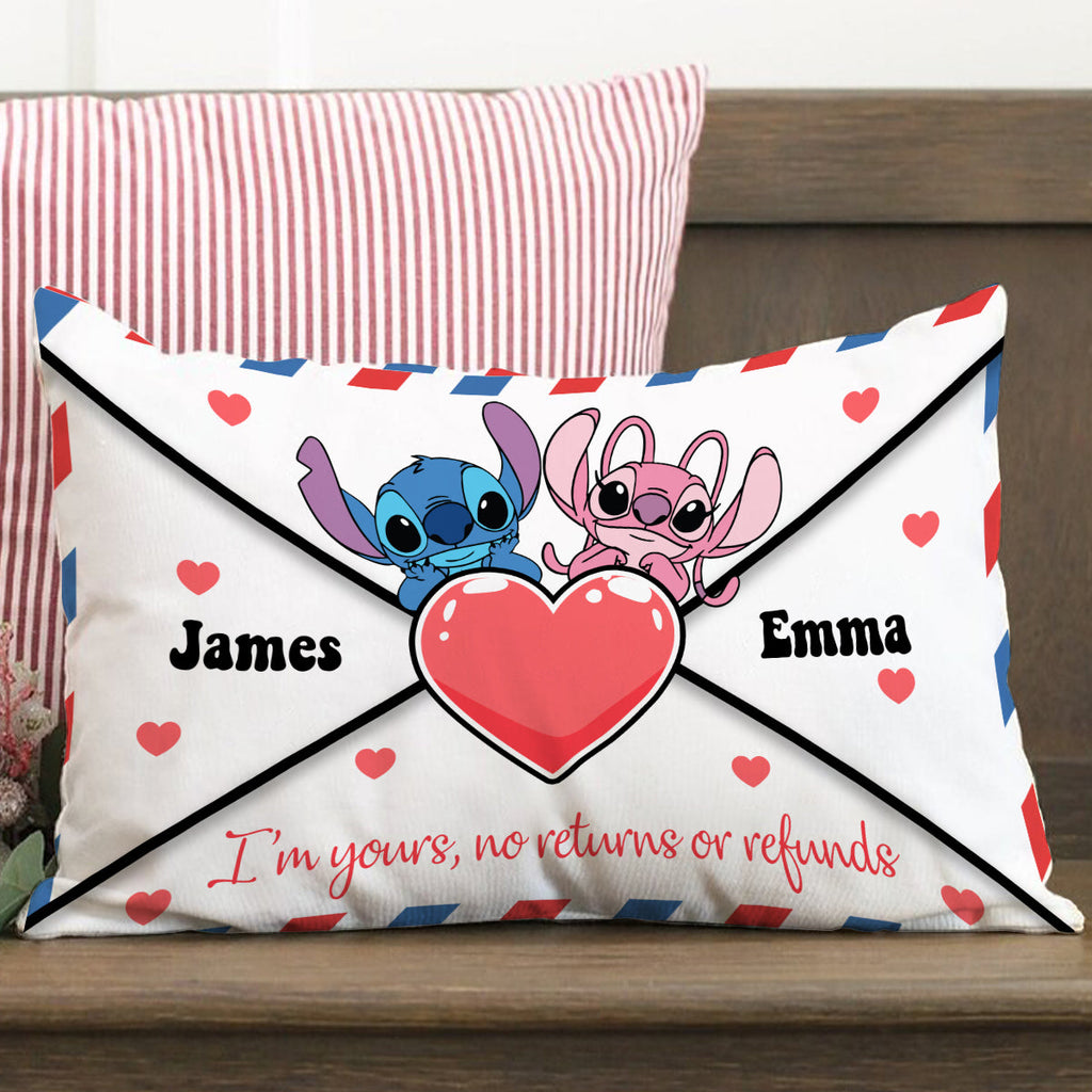 Personalized Ohana Love Letter Pillow Cover Custom Names Gift Rectangle Pillow Cover GradoCreations