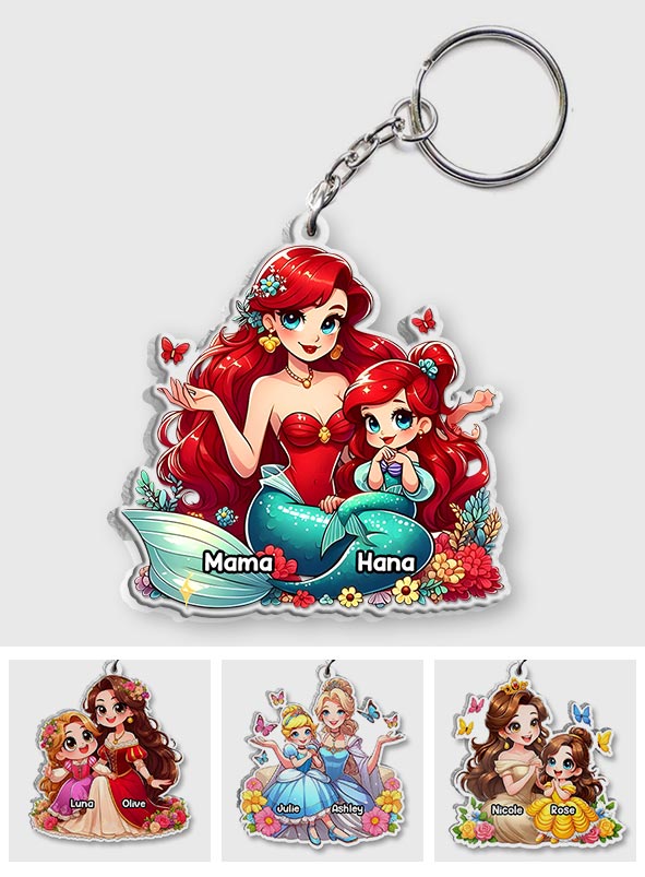 Personalized Mom & Daughter Keychain Custom Name Gift for Mother's Day Keychain GradoCreations