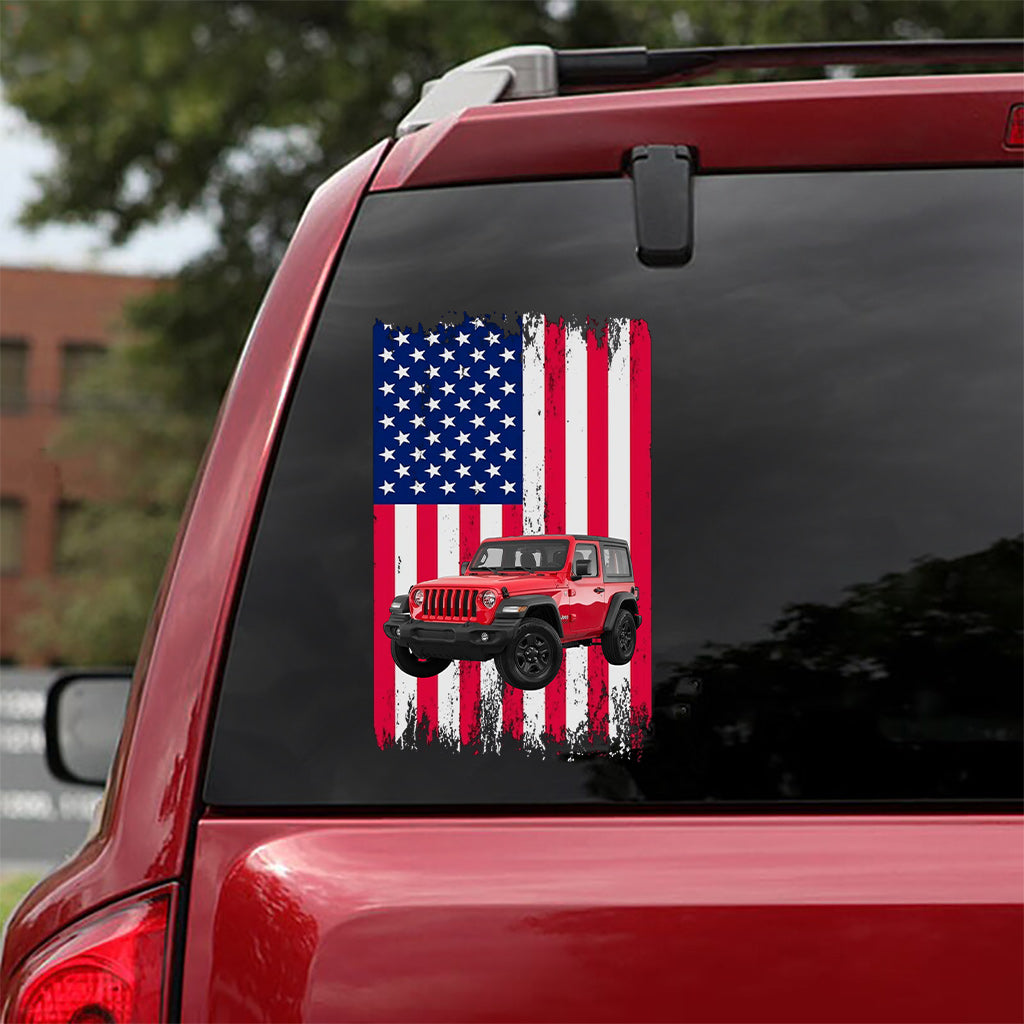 Personalized American Flag Car Decal Die Cut Custom Design Decal Die Cut GradoCreations