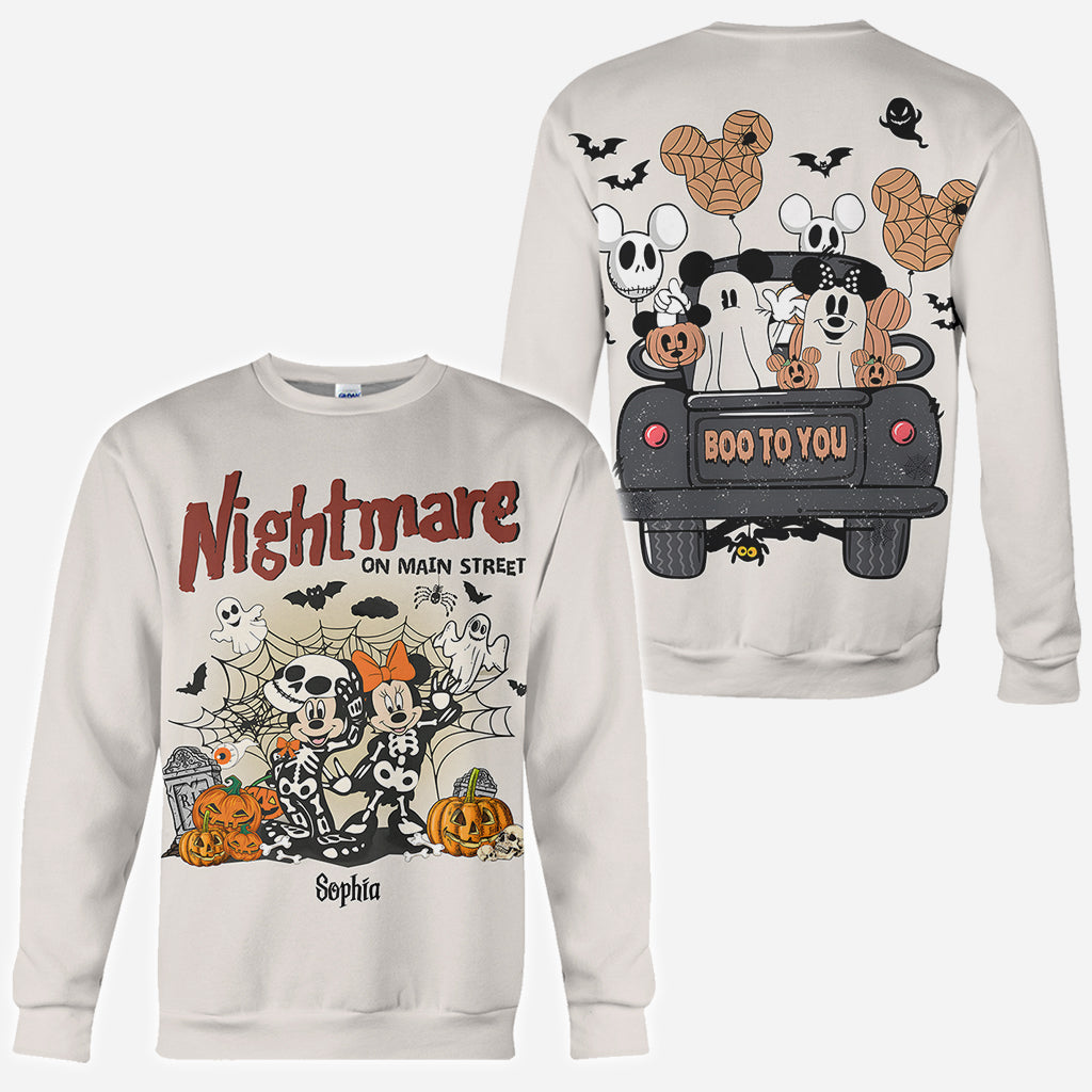 Personalized Nightmare On Main Street Mouse All Over Shirt for Halloween Gift All Over Shirt GradoCreations