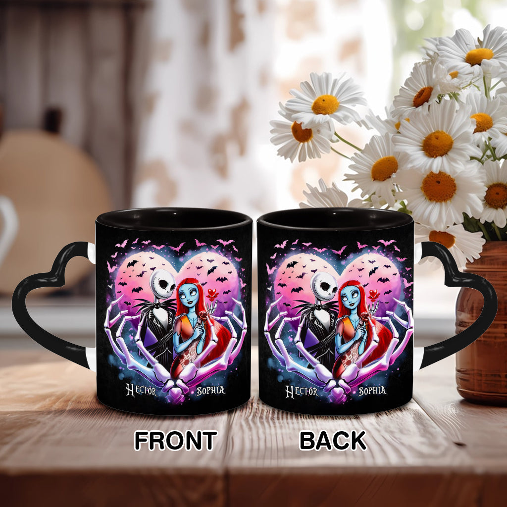 Personalized Heart Handle Mug Custom Couple Gift for Valentine's Day Heart Handle Mug GradoCreations