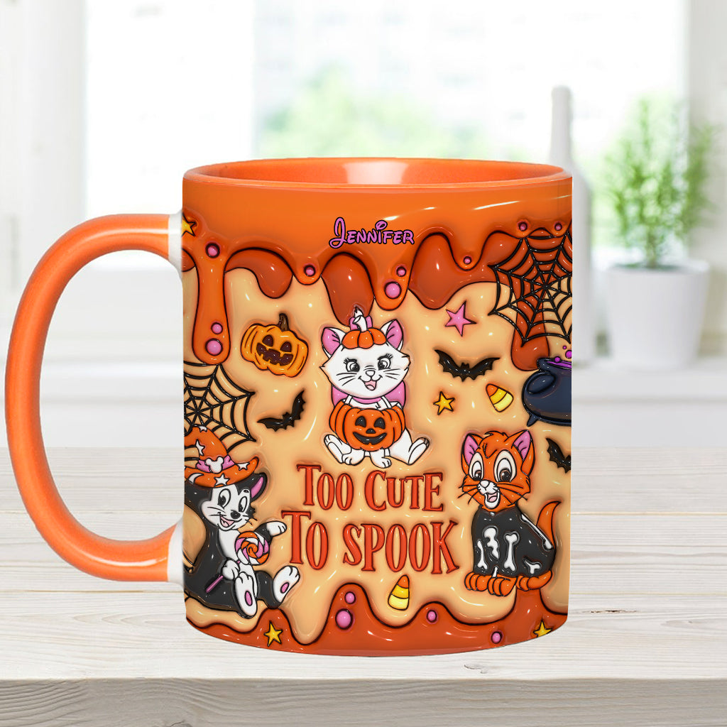 Personalized Halloween Accent Mug Cute Cat Design Gift Accent Mug GradoCreations