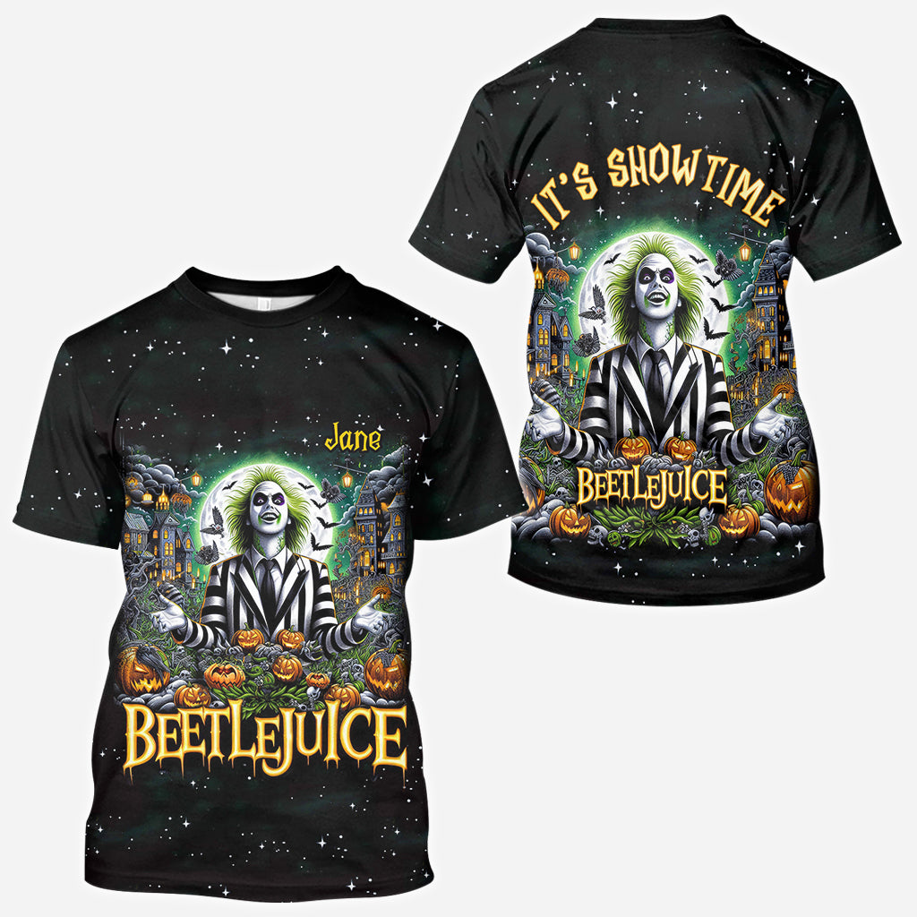 Personalized Beetlejuice All Over Shirt Custom Name Halloween Gift All Over Shirt GradoCreations