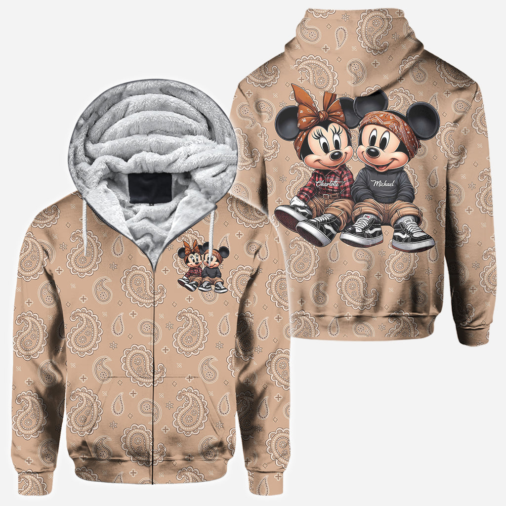 Personalized All Over Shirt Cute Mouse Couple Gift for Anniversary All Over Shirt GradoCreations