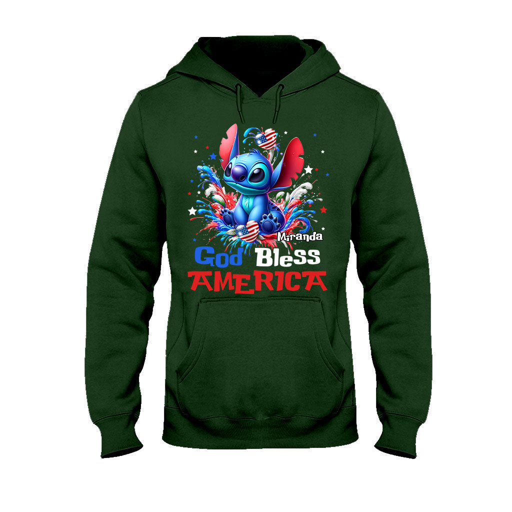 Personalized God Bless America T-Shirt & Hoodie for July 4th Gift T-shirt & Hoodie GradoCreations