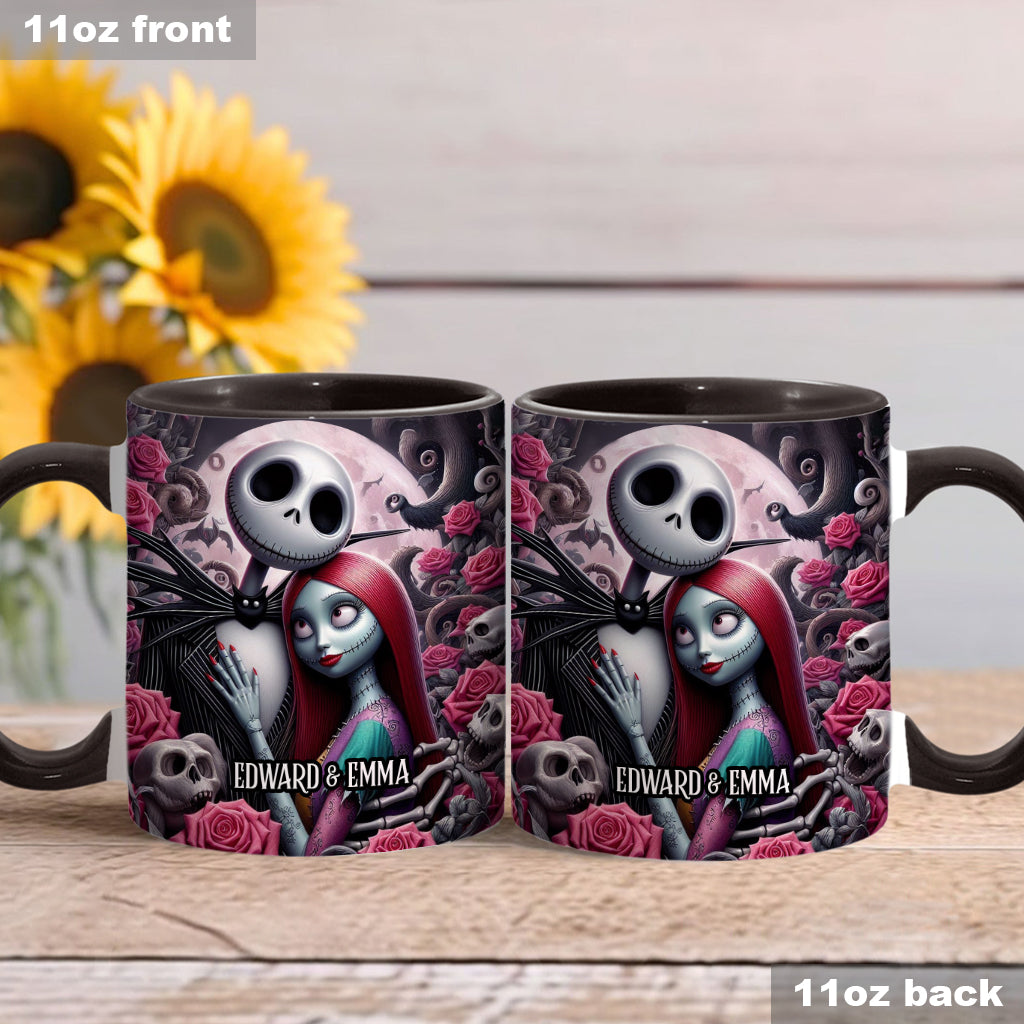 Personalized Nightmare Accent Mug Custom Names Gift for Couples Accent Mug GradoCreations