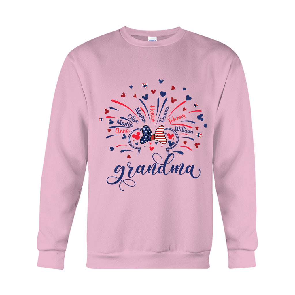 Personalized Firework Mouse T-shirt & Hoodie for Family | 4th of July Gift T-shirt & Hoodie GradoCreations