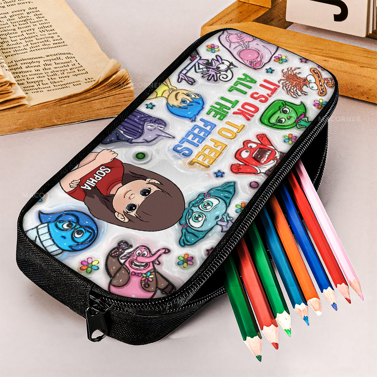 Personalized Kids Pencil Case with Fun Characters & Custom Name Pencil Case GradoCreations