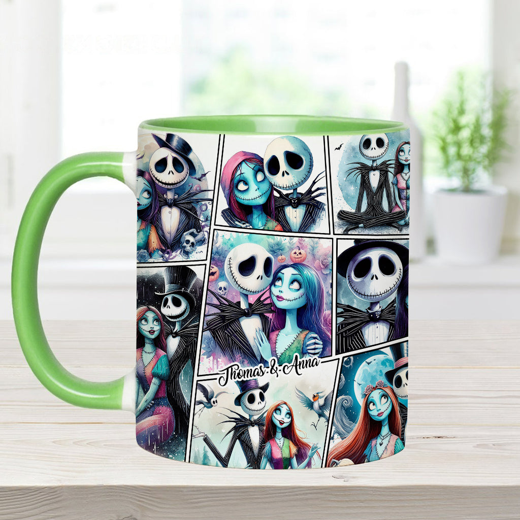 Personalized Nightmare Accent Mug Custom Name Halloween Gift Accent Mug GradoCreations
