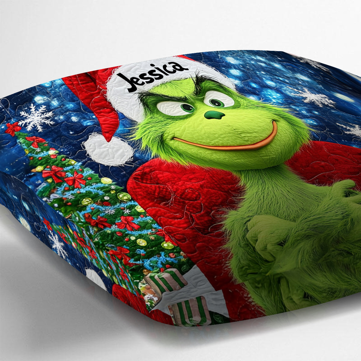 Personalized Merry Grinchmas Throw Pillow Custom Gift for Christmas Throw Pillow GradoCreations