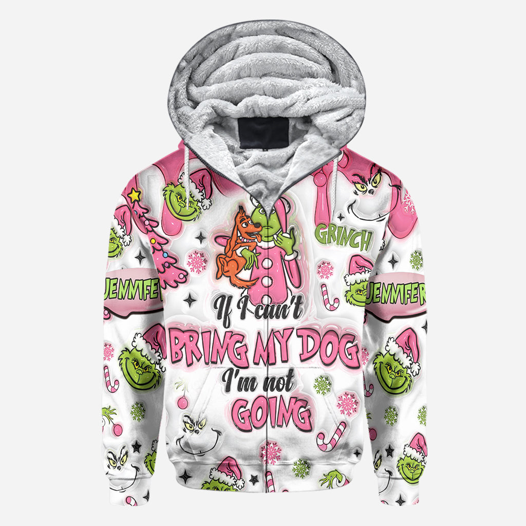 Personalized Christmas All Over Shirt with Grinch Design for Dog Lovers All Over Shirt GradoCreations