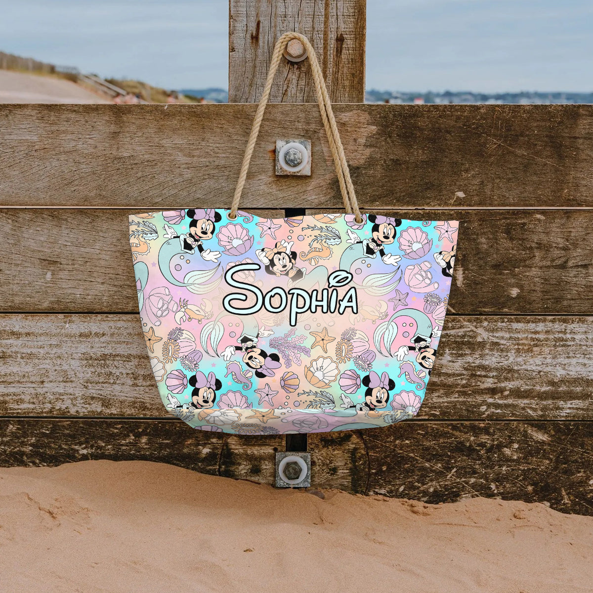 Personalized Canvas Beach Bag with Custom Design for Kids Beach Bag GradoCreations