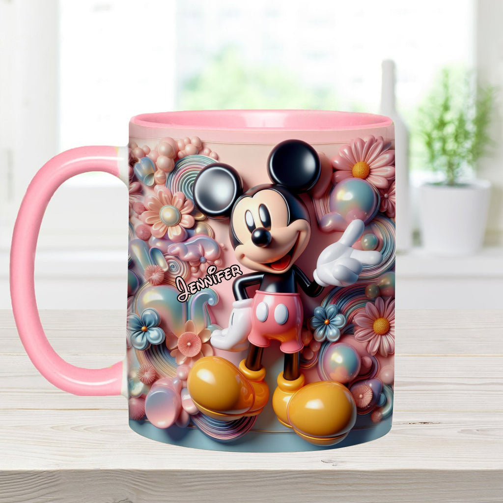 Personalized Ceramic Accent Mug with Magical Mouse Design for Christmas or Birthday Accent Mug GradoCreations