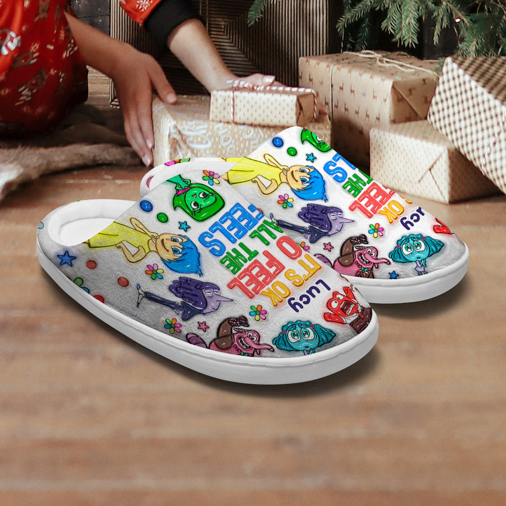 Personalized Cozy Slippers Custom Name Gift for Birthday Slippers GradoCreations