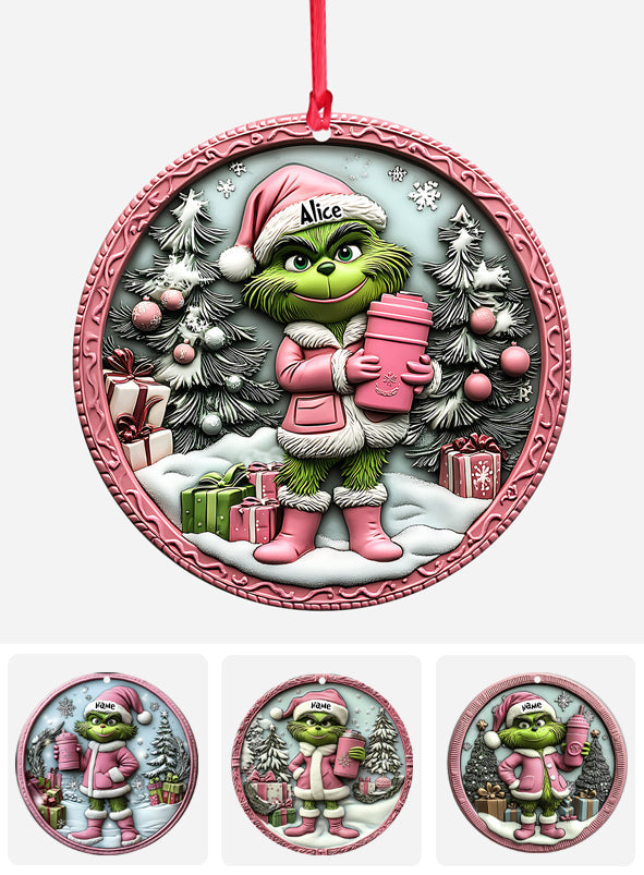 Personalized Grinch Christmas Ornament Custom Name Gift Ornament GradoCreations