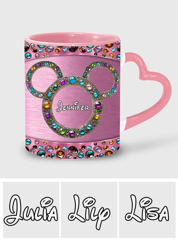 Personalized Heart Handle Mug Custom Name Gift for Mom Heart Handle Mug GradoCreations