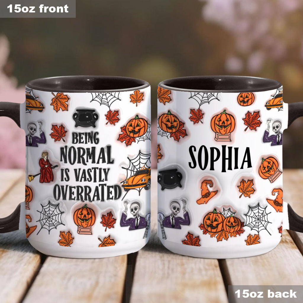 Personalized Halloween Accent Mug Custom Name Gift Idea Accent Mug GradoCreations