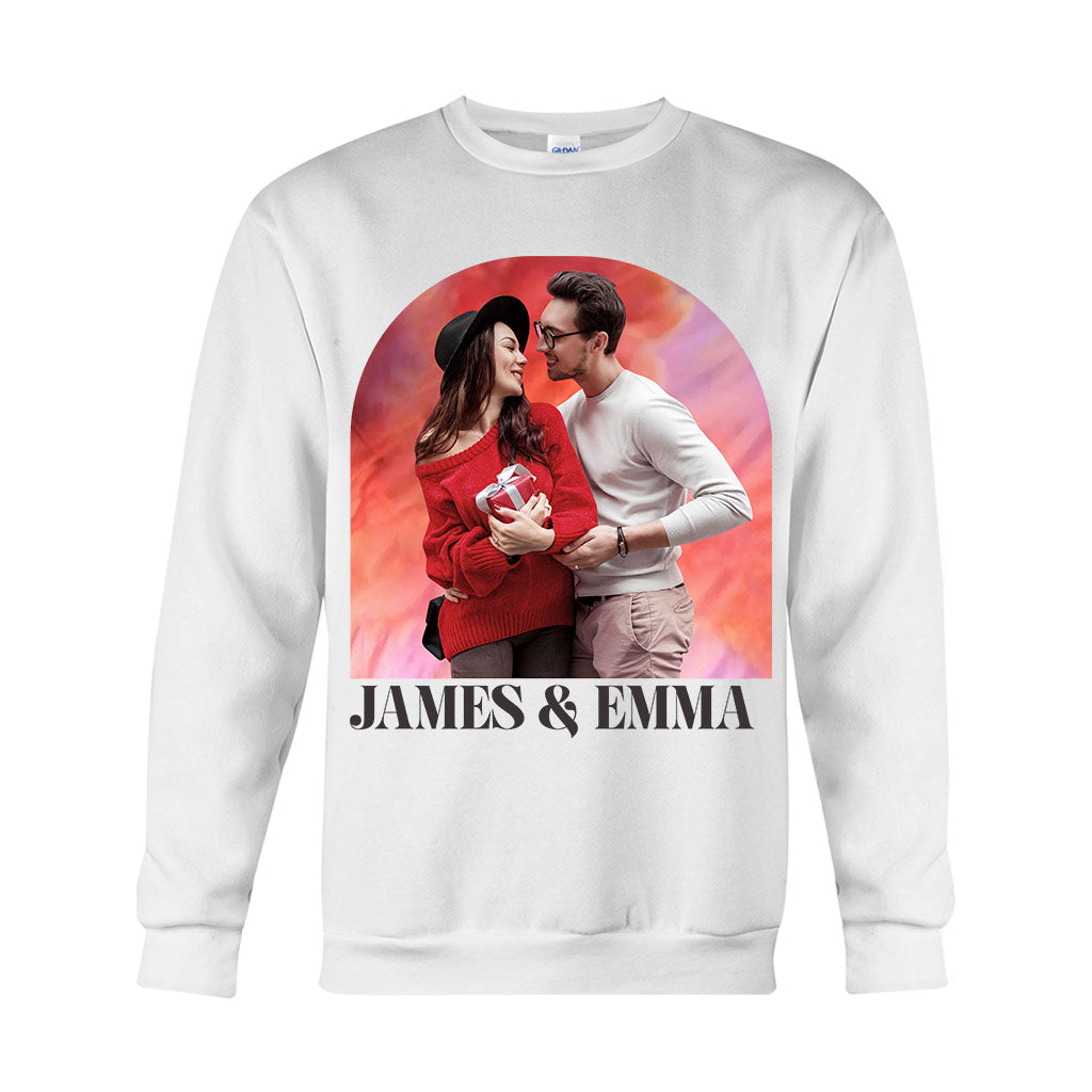 Personalized Couple T-shirt & Hoodie Custom Names Gift for Valentine’s Day T-shirt & Hoodie GradoCreations