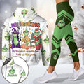 Personalized Grinch Hoodie and Leggings Set for Christmas Gift Hoodie & Leggings GradoCreations